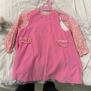 Charming Pink Kids Dress with Floral Details